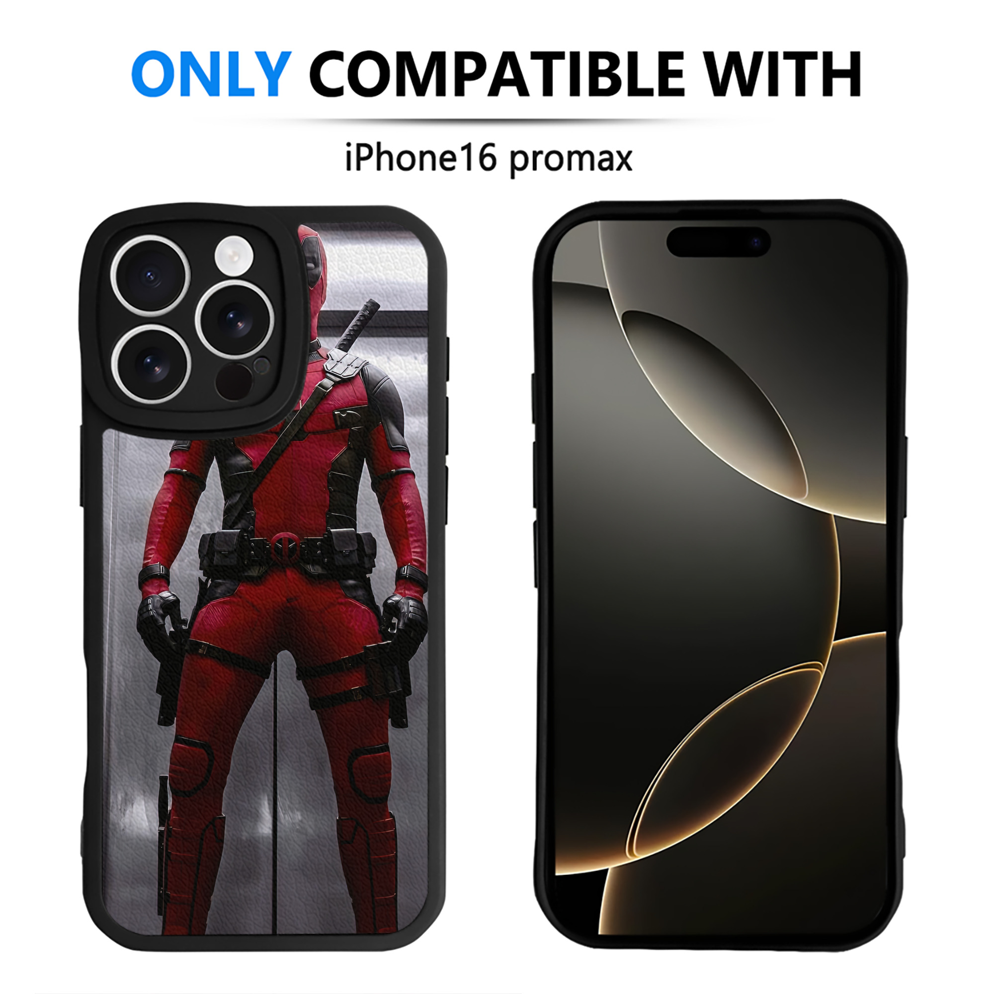 （画像用） Deadpool デッドプール 【iPhone 16シリーズ対応】シリコンスマホケース（レザー調） 材質：シリコン